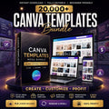 20,000+ Canva Templates Bundle with PLR MRR | Editable Social Media, Planners, Business & Branding Templates | Instant Download